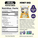 CauliPuffs - Corn, Rice, and Cauliflower Gluten Free Puffed Snack (15 X 0.75oz Bags, Honey BBQ)