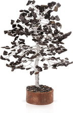 FashionZAADI Black Tourmaline Crystal Bonsai Tree for Positive Energy - Reiki Protection Crystals - Tree of Life Decor - Desk Accessories Aesthetic