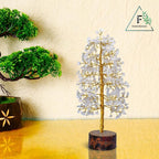 FASHIONZAADI Clear Quartz Gemstone Tree of Life - Handmade Crystal for Positive Energy, Chakra Money Tree Bonsai - Feng Shui Decor, Healing Crystals and Meditation Accessories, Spiritual Gift