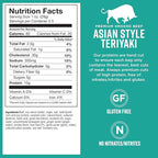 Chef's Cut Beef Jerky Meat, Teriyaki (2.5 Ounce Bags, Pack of 4) - High Protein, 10g Protein, 80 Calories, Gluten-Free, Premium Lean Smoked Beef, Keto Friendly Snack, Low Carb Snack