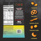 Snak Club x Hot Ones Smoky Sweet Snack Mix, Spicy Snacks with Peanuts, Pretzels, Sesame Sticks, Toasted Corn & Cashews, Inspired by Hot Ones Hot Sauce, 2 oz Bag (12 Count)