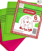 Anti-Shrink Korean Asian Exfoliating Bath Washcloths Mitt Scrub for Body washcloth Glove Premium Viscose Rayon Onsen Towel Korea Made (6PACK)