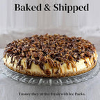 Andy Anand Luxurious 9" Turtle Cheesecake | Freshly Baked With California Cream Cheese, Chocolate Chips, Nuts & Caramel | No Preservatives, All-Natural Ingredients | Exquisitely Rich & Decadent (2 lb)