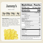 Jammy's™ - Lychee Gummy Bears | Sugar-Free & Vegan-Friendly | Keto-Friendly, Gluten-Free, Low Carb, High Fibre & Naturally Fruity | Delicious, Soft & Chewy | Box of 6 x 50g Bags