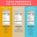 KiZE Energy Bars - Gluten Free, Dairy Free, Non-GMO, and High Protein Meal Replacement Energy Bars, Clean and Simple Food Ingredients - Best Sellers Variety Pack, 7-10g High Protein Snacks, (30 Count)
