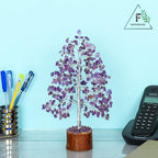 FASHIONZAADI Amethyst Crystals Tree of Life - Stones and Crystals - Bonsai Tree - Good Luck Gifts for Women - Meditation Accessories - Chakra Stones Decor