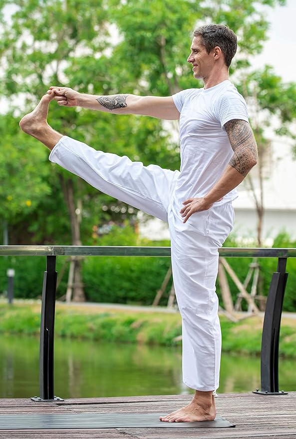 Baggy Sweatpants Men Cotton, Drawstring Lounge Pants, Relaxed Fit, Ideal for Comfort