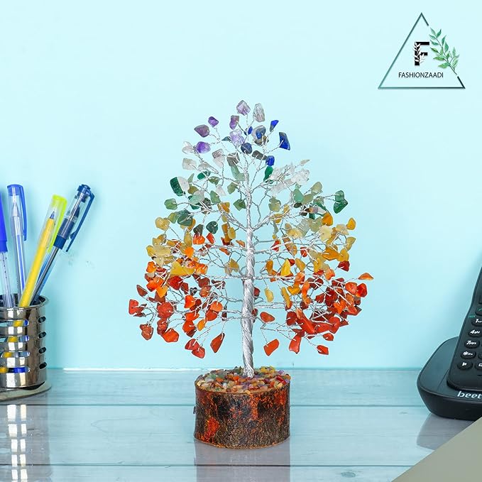 FASHIONZAADI Seven Chakra Crystal Tree Birthday Gifts for Women, Healing Crystal Tree of Life Sister Gifts Room & Home Decor Gift for Mom Her Positive Energy New Home House Warming Gift Women Unique