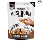 EVIL SNACKS Crunchy Mushroom Chips - SHROOM ORIGINAL Flavor, Non-GMO, Plant-Based, Vegan - Nutrient-Packed, On-the-Go Snack - 1 Oz (6 Pack)