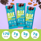 B.T.R. Nation Vegan Keto Superfood Protein Bars - Brownie RECHARGE | 4 Bars | Low Carb, Plant Based, and Gluten Free, Free of Sugar Alcohols and Boosted with Powerful Superfoods!