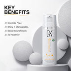 GK HAIR Vegan leave in conditioner for curly hair (4.4 Fl Oz/130ml) Conditioning Hydrating Smoothing Moisturizing & Frizz Control For Dry Damaged Hair Taming before Swimming or Exercise