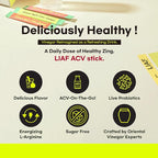 LIAF Apple Cider Vinegar Powder Loaded Tea Packets | Korean Fermented ACV with Mother | Travel Size Instant Dissolving Drink Mix | Sugar Free Energy Boost | Lychee Flavor 10 Count