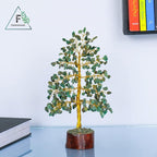 FASHIONZAADI Green Aventurine Crystal Tree, Crystals and Stones, Gem Tree, Healing Gemstones and Crystals Home Decor, Meditation Decor, Spiritual Gifts for Women, Good Luck Gift