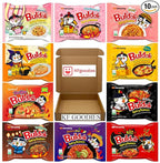 Samyang Buldak Hot Spicy Chicken Ramen Noodle Korean Stir-Fried Ramen (10, Carbonara, Cheese, Cream Carbonara, 2X Spicy, Habanero Lime, Quattro Cheese, Original, Rose, Tom Yum, Yakisoba)