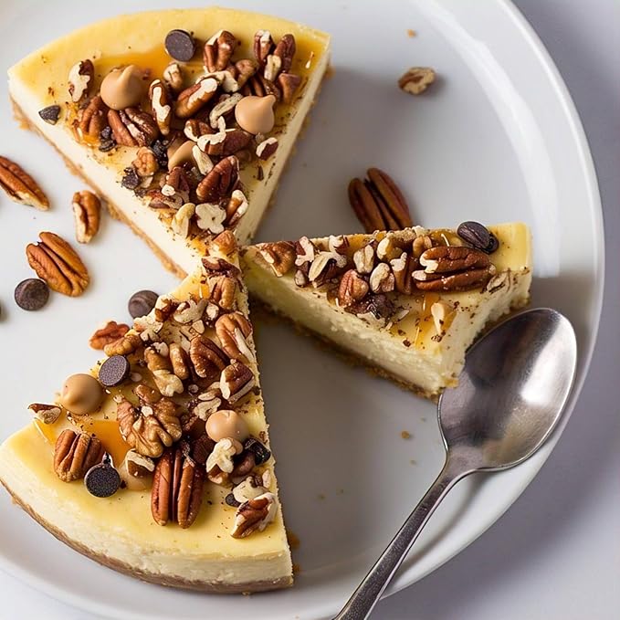 Andy Anand Luxurious 9" Turtle Cheesecake | Freshly Baked With California Cream Cheese, Chocolate Chips, Nuts & Caramel | No Preservatives, All-Natural Ingredients | Exquisitely Rich & Decadent (2 lb)