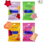 BEHAVE Low Sugar, Low Carb Gummy Candy | High in Fiber, Keto & Diabetic Friendly Snack | Non-GMO, Gluten-Free, Dairy-Free, Nothing Artificial | Sampler Variety, 1.8oz (4-Pack)