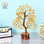 YATSKIA Yellow Aventurine Crystal Tree of Life - Gemstone Tree Home Decor - Feng Shui Crystals - Positive Energy Gifts - Reiki Gifts