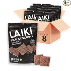 Gluten Free Rice Crackers - Seed-Oil Free - Snacks - Low Sodium Crackers Crunch - Allergen-Friendly , Vegan, Non-GMO Verified, FODMAP Friendly, Black Rice Simply Sea Salt flavor - 3.53 Oz Bag (Pack of 8)