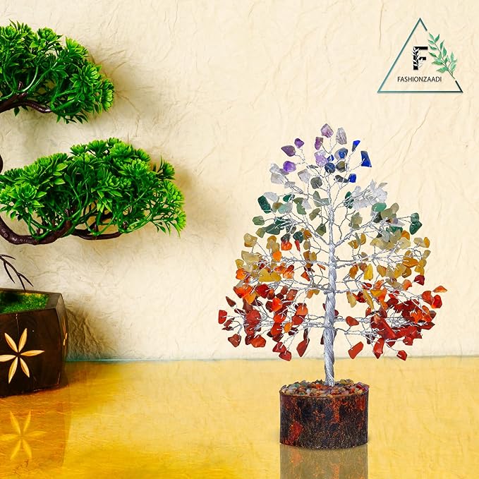 FASHIONZAADI Seven Chakra Crystal Tree Birthday Gifts for Women, Healing Crystal Tree of Life Sister Gifts Room & Home Decor Gift for Mom Her Positive Energy New Home House Warming Gift Women Unique