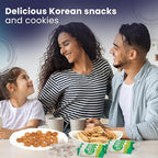 [KOTASTIC] Korean Rice Crackers Snack 115g 참쌀선과, Yakgwa Korean Honey Cookies 200g 미니꿀 약과 과자 (Rice Crackers & Yakgwa) (Large, Rice and Honey)