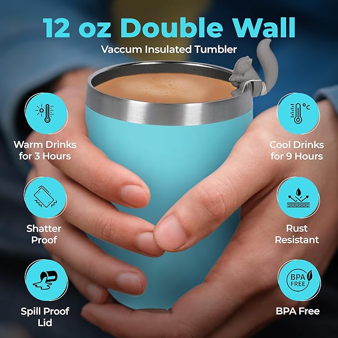 Tea Gift Set with Kettle – 26 -Piece Sampler for Women & Men, Insulated Mug, Assorted Organic Hrny & Sons Teas, Pure Honey & Accessories (Teal+Kettle - Hrny)