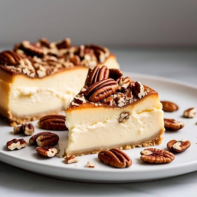 Andy Anand Caramel Pecan Cheesecake 9" | Freshly Baked, All-Natural | Made with Real California Cream Cheese, No Chemicals or Preservatives | Amazingly Delicious & Decadent (2.8 lbs)