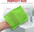 Anti-Shrink Korean Asian Exfoliating Bath Washcloths Mitt Scrub for Body washcloth Glove Premium Viscose Rayon Onsen Towel Korea Made (6PACK)