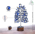 FASHIONZAADI Lapis Lazuli Tree - Crystal Chakra Tree of Life - Gemstone Feng Shui Decor - Chakra Home Decor - Crystal Gifts for Women, Spiritual Gift