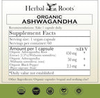 Herbal Roots Mood Duo, Organic St. John's Wort and Ashwagandha Supplement, Natural Mood Support, Non-GMO