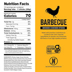 Chef's Cut Smoked Chicken Jerky Meat Sticks, Barbecue Flavor (1 Ounce Stick, Pack of 12) - High Protein, 8g Protein per Serving, 70 Calories, Gluten-Free, Keto Friendly Snack, Low Carb Snack, Individually Wrapped