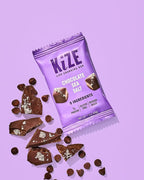 KiZE Energy Bars - Gluten Free, Dairy Free, Non-GMO, and High Protein Meal Replacement Energy Bars, Meal Bas, Clean & Simple Food Ingredients - Chocolate Sea Salt, 7g High Protein Snacks, (10 Count)