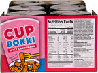 CupBokki Korean Tteokbokki Rice Cakes, Spicy Carbonara Flavor, 6 Pack - Authentic Korean Rice Cake Jjajang from the Korean Bros (떡볶이)