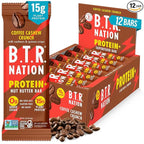 B.T.R. Nation Vegan Keto Plant Based Protein & Fiber Bars - High Protein (Sampler Pack) | (9 Pack) | Low Carb & GF, Free of Sugar Alcohols, Dairy, Soy and Boosted with Powerful Superfoods!