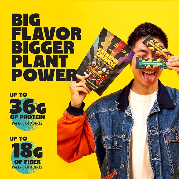Daal By Keen Crunchy Mung Bean Snacks – Variety Pack - Plant-Based Protein, High Fiber, Gluten Free & Nut-Free – Mix into Salads or Enjoy as an On-the-Go Snack - 1 Resealable Pack, 4.76 oz