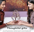 FASHIONZAADI Amethyst Crystals Tree of Life - Stones and Crystals - Bonsai Tree - Good Luck Gifts for Women - Meditation Accessories - Chakra Stones Decor