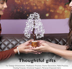 FASHIONZAADI Clear Quartz Gemstone Tree of Life - Handmade Crystal for Positive Energy, Chakra Money Tree Bonsai - Feng Shui Decor, Healing Crystals and Meditation Accessories, Spiritual Gift