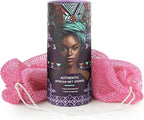 African Net Sponge Authentic - Afro Scrub Exfoliating Net Sponge with Knots - African Bath Sponges for Body Scrubber Exfoliator - Back Scrubber for Shower Bathing Accessories