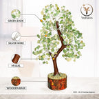YATSKIA Green Jade Crystal Tree of Life - Crystals and Stones - Gemstone Tree - Crystals Decor - Feng Shui Decor - Crystal Gifts for Women