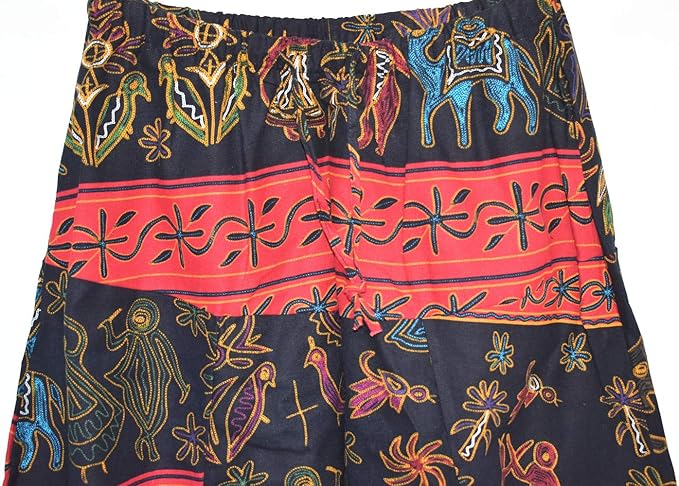 AITFINEISM Men's Drawstring Aladdin Hippie Harem Pants Loose Drop Crotch Trousers