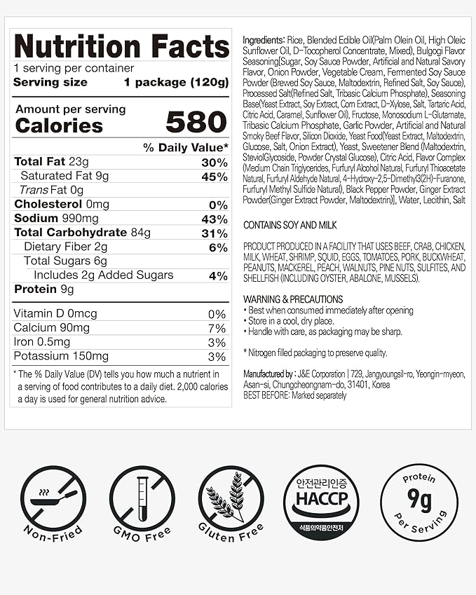 Darda Korean BBQ Rice Chips - Air-Popped Korean Snacks, Crispy Rice Chip with Bold Bulgogi Flavor, Low-Calorie Ksnack, Non-Fried, Zero Cholesterol, Light & Crunchy Snack Packs (4.23 oz)