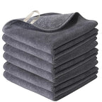 Makeup Remover Cloth 12 x 12 Inch, Reusable Makeup Remover Towels for Washing Face, 6 Pack Washable Microfiber Face Cloth Fast Drying Washcloth, Grey