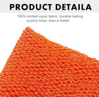 African Net Long Bath Net Sponge,JASSINS Bathing Body Exfoliating Shower Body Back Scrubber Skin Smoother,Stretch Length to 66 INCH(Orange)
