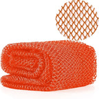 African Net Long Bath Net Sponge,JASSINS Bathing Body Exfoliating Shower Body Back Scrubber Skin Smoother,Stretch Length to 66 INCH(Orange)