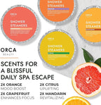Shower Steamers Aromatherapy - Relaxation Gifts for Women, Shower Bombs, Unique Spa Gifts Shower Tablets, Stocking Stuffers for Women & Men (Citrus Scent 8PC)