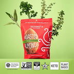 Octonuts Herbes de Provence Almonds 16oz – Dry Roasted California Nuts – French-Inspired Savory Blend – Keto & Paleo Friendly Snack with 6g Protein, 3g Fiber – Low Carb, Gluten-Free, Non-GMO – Resealable Bag