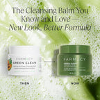 Farmacy Makeup Remover Cleansing Balm - Green Clean Waterproof Makeup Remover + Oil Based Cleanser - Newly Formulated Double Cleanser with Plant Based Waxes + Upcycled Moringa (30ml)