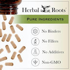 Herbal Roots Mood Duo, Organic St. John's Wort and Ashwagandha Supplement, Natural Mood Support, Non-GMO