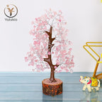 YATSKIA Rose Quartz Crystal Tree - Bonsai Tree of Life - Pink Room Decor - Desk Decorations for Women Office - Gemstones and Crystals - Stones and Crystals