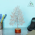 FASHIONZAADI Clear Quartz Gemstone Tree of Life - Handmade Crystal for Positive Energy, Chakra Money Tree Bonsai - Feng Shui Decor, Healing Crystals and Meditation Accessories, Spiritual Gift