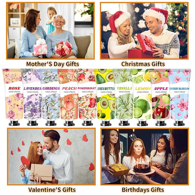 86 Pack Hand Cream Bulk Gifts,Stocking Stuffers Adults,Christmas Gifts for Women,Christmas Stocking Stuffers Teacher Appreciation Gifts Birthday Gifts,Natural Travel Size Lotion for Dry Cracked Hands